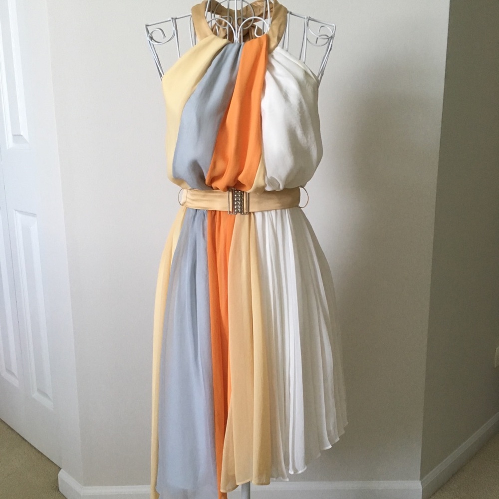 BCBGeneration asymmetrical halter dress